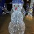 3D Acrylic Crystal Snowman - 50cm 100 LED 